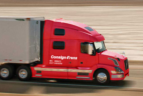 Freight delivery truck